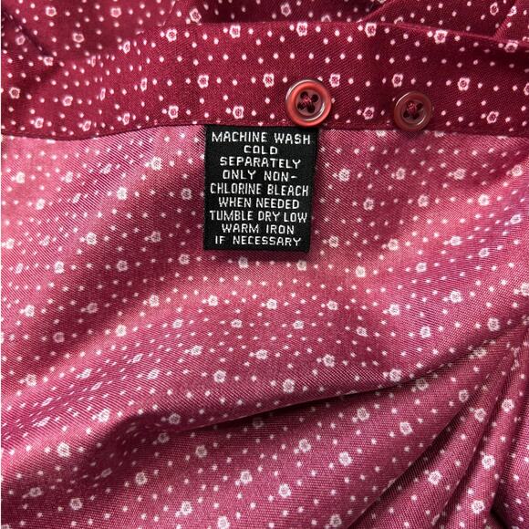 Nine West Mens Slim Fit Red Button-Down Shirt Size XL - Picture 8 of 10